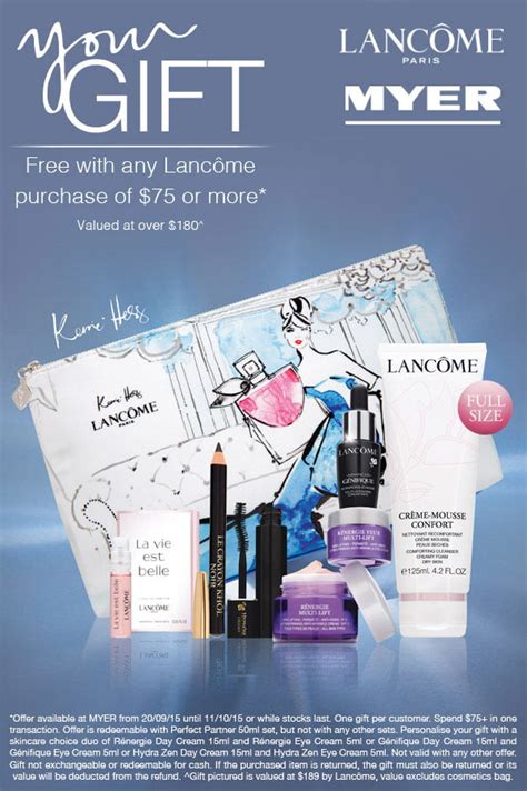 myer lancome gift with purchase.